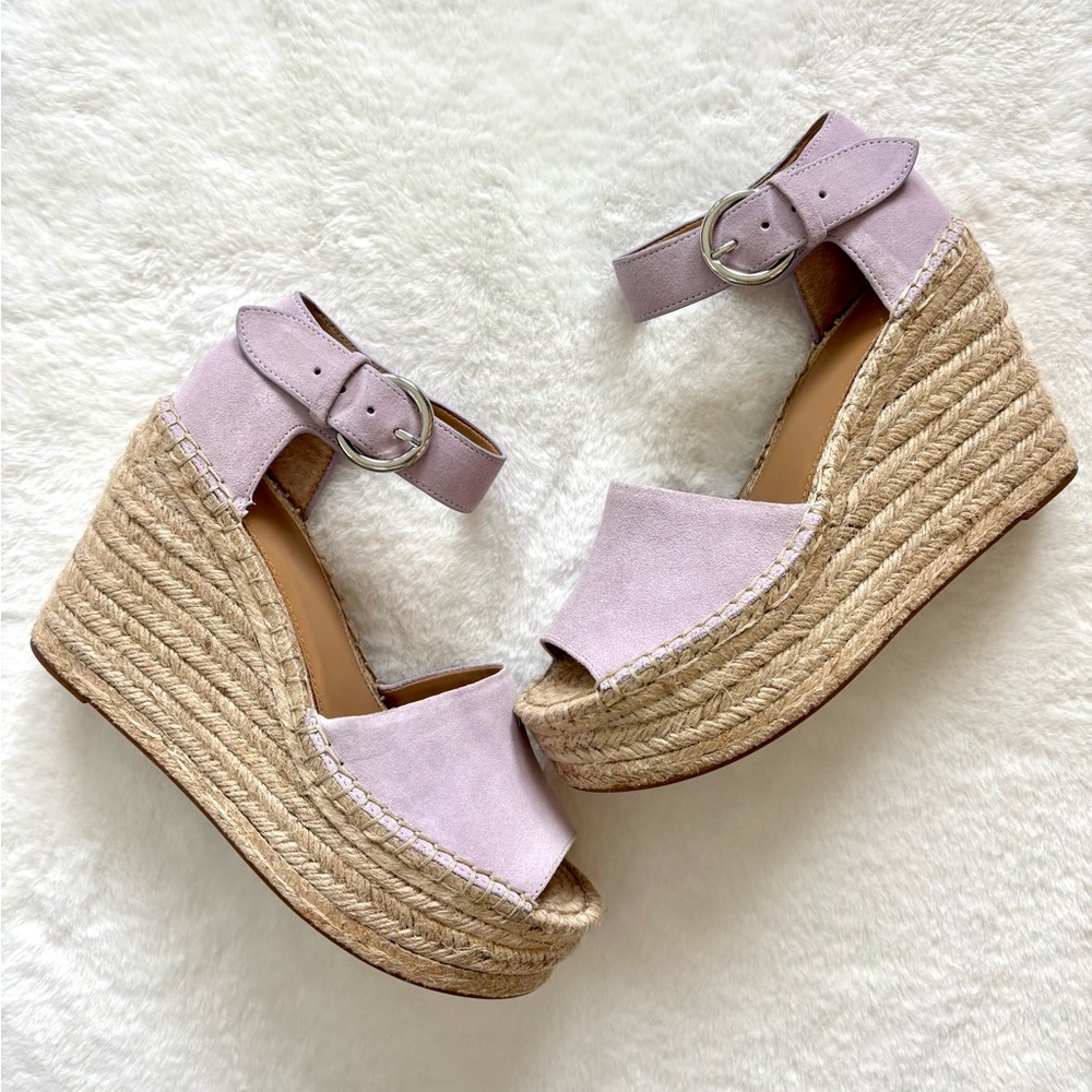Marc Fisher LTD ALIDA ESPADRILLE WEDGE SANDAL
In lilac size 8.5 suede